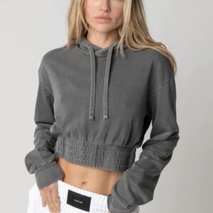 TALENTLESS bodies cropped hoodie in Gray Hoodie size small